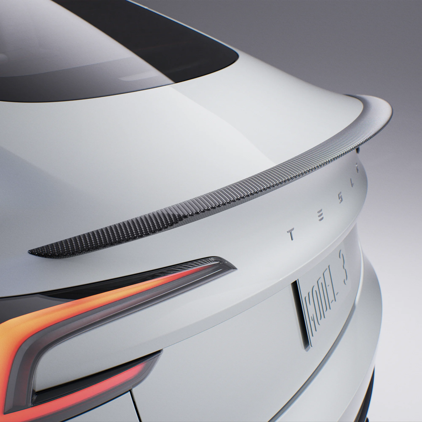 Genuine Tesla Model 3 Carbon Fiber Spoiler | OEM Performance Trunk Lip